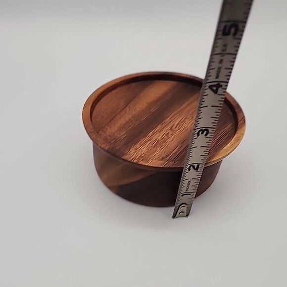 Vintage Monkeypod Covered Bowl Serving or Trinket Dish Phillipines 2 Piece - Picture 10 of 12